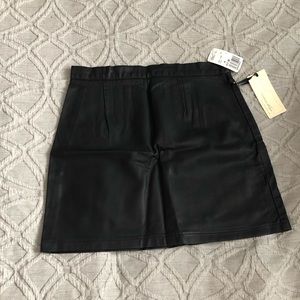 Black pleather skirt size medium